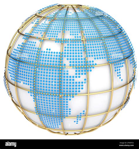 Earth Map Globe 3d Dotted Model Side Of Europe Asia And Africa 3d