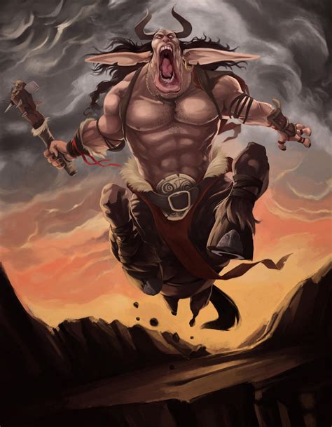 Minotaur Barbarian By Kofab On Deviantart