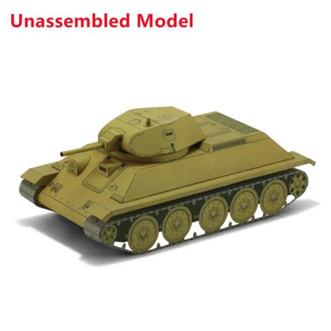 150 Soviet T 34 Medium Tank Paper Model Unassembled Military Craft