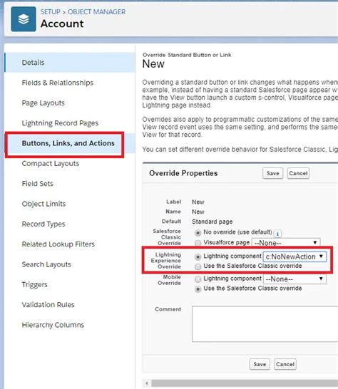 How To Override New Button In Salesforce Lightning Experience