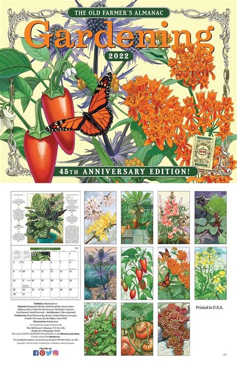 The 2023 Old Farmers Almanac Gardening Calendar Garden Calendar Old