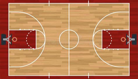 Realistic Basketball Court Illustration Stock Vector Illustration Of