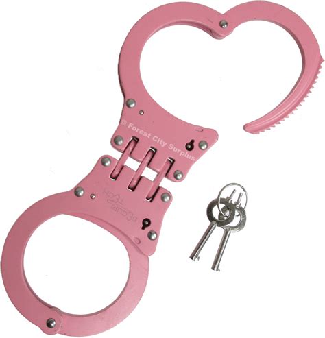 Available in standard and superior size. Securitech® Hinged Pink Handcuffs - Handcuffs - Forest City Surplus Canada - discount prices