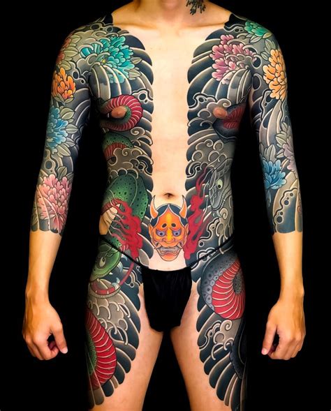 Japanese Ink On Instagram “japanese Bodysuit Tattoo By Horikasiwa