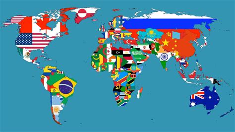 World Map Flags Illustration Hd Wallpaper Wallpaper Flare