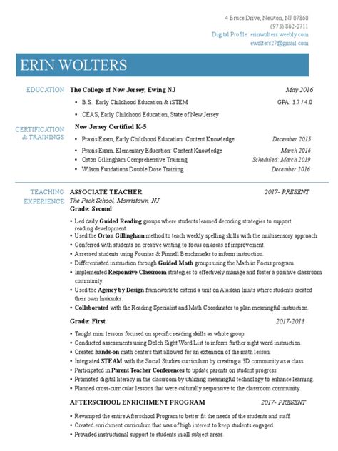Wolters Resume Pdf Teachers Differentiated Instruction