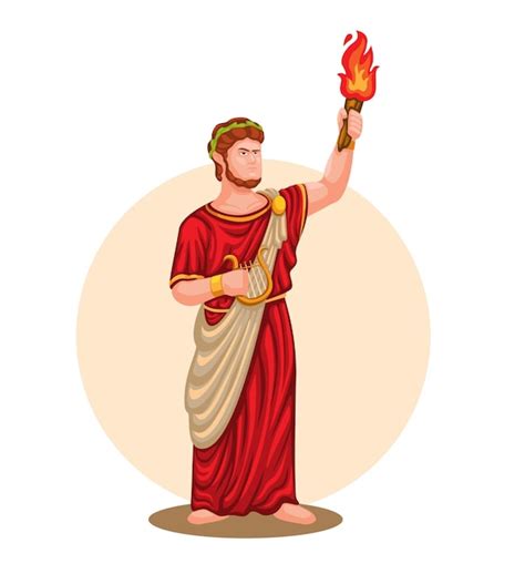 Nero O Quinto Imperador Da Figura Da Mitologia De Roma Com Vetor De