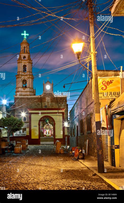 Catholic Church In Ajijic Mexico In The Early Morning Stock Photo Alamy