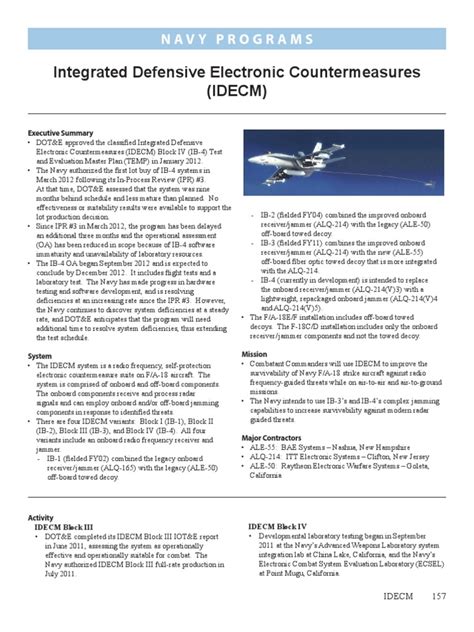 Integrated Defensive Electronic Countermeasures Idecm Mc Donnell