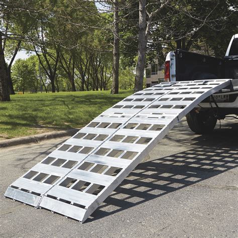 Ultra Tow Bi Fold Arched Aluminum Loading Ramp Set 3000 Lb Capacity