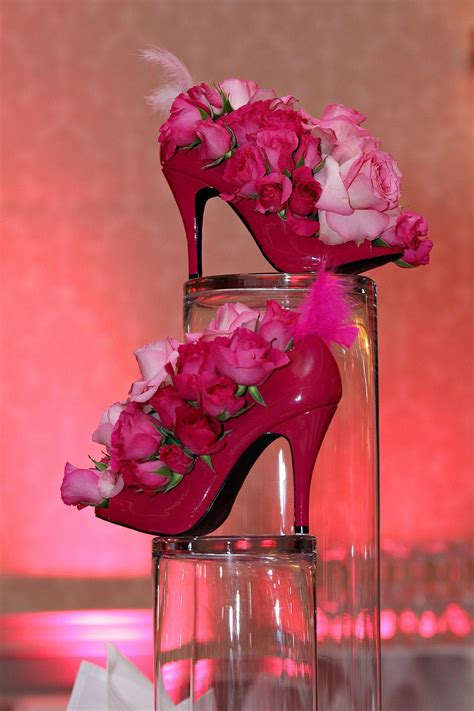 Floral Arrangements Decorated Shoes Floral Centerpieces