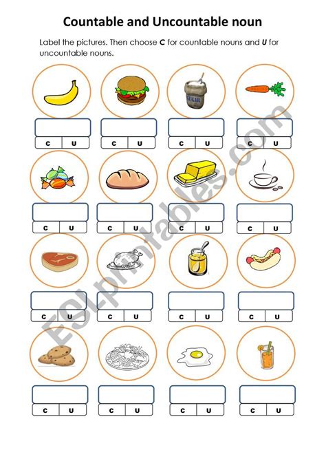 Countable Uncountable Nouns Worksheet Free Esl Printable Worksheets Made By Teachers Nouns