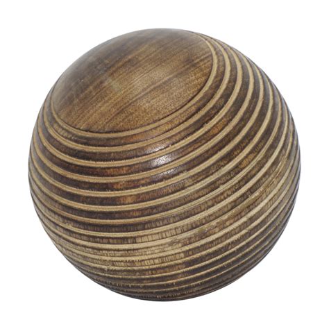Wood Sphere With Circular Grooves Lost And Found