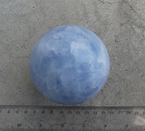 Blue Calcite Sphere 73cm Crystal Visions Nz