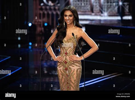 Bangkok Thailand 24 Juni 2023 Qatrisha Zairyah Kamsir Miss Singapur Tritt Während Der