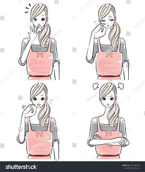 Housewife Facial Expression Set Illustration Stock Vector Royalty Free 1551430409 Shutterstock