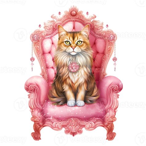 Cute Little Pink Cat Watercolor 27147578 Png