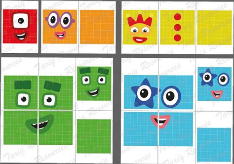 Numberblocks Faces 100 1000 Instant Download Pdf Png Etsy