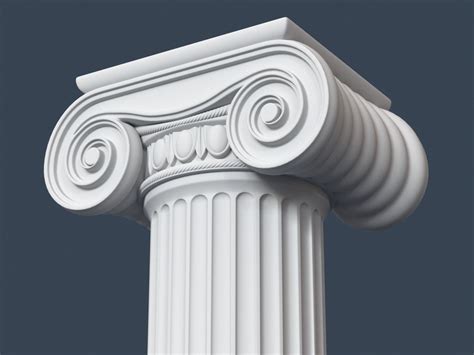 Ionic Column 003 3d Model Cgtrader