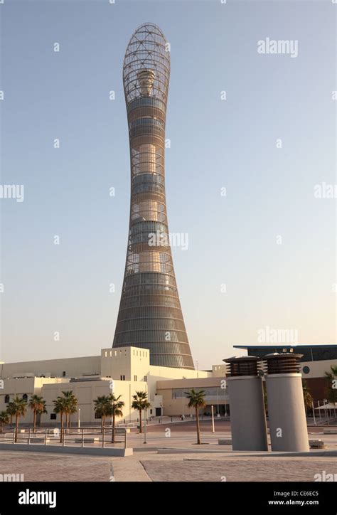 The Aspire Tower In Doha Sports City Complex Qatar Stock Photo Alamy