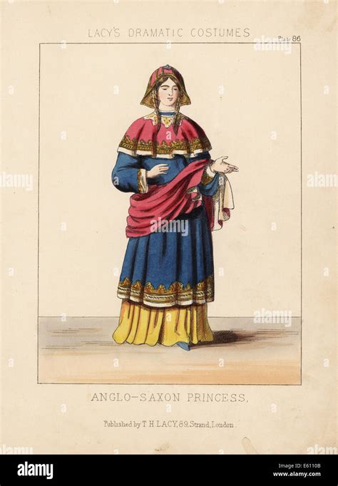 Costume Of An Anglo Saxon Princess Stock Photo Alamy