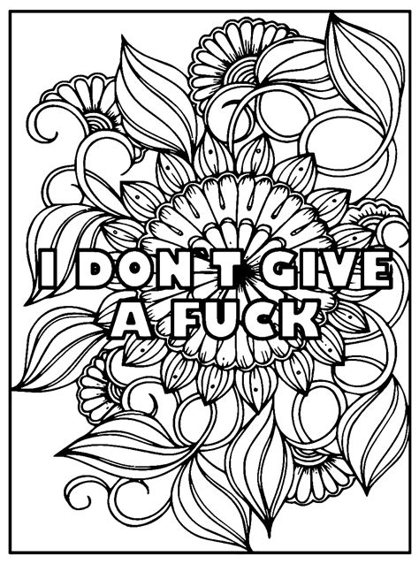 62 Free Printable Coloring Pages For Adults Only Swear Words Pdf Fearndallas
