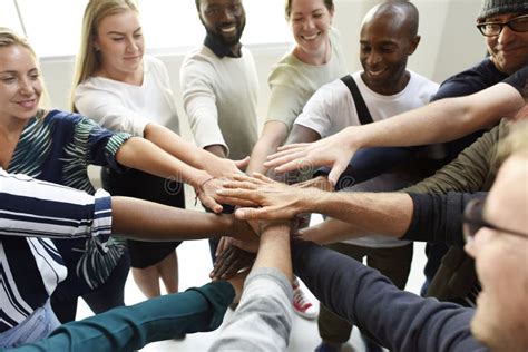 Startup Business People Teamwork Cooperation Hands Together Stock Photo