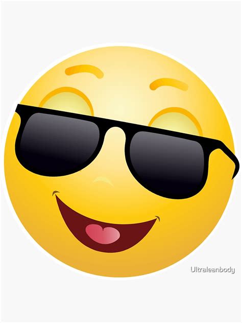 Pegatina Gafas De Sol Emoji De Ultraleanbody Redbubble