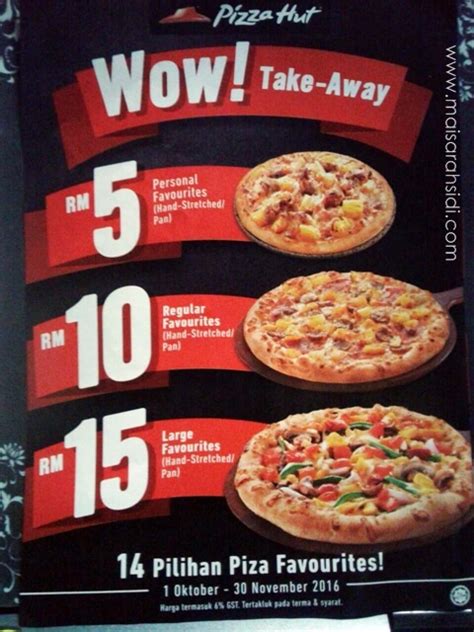 Don't be about getting a better deal for your ringgit, because mealtimes are going to be even more with our new syiok tapau je promotion! Promosi Wow dari Pizza Hut!