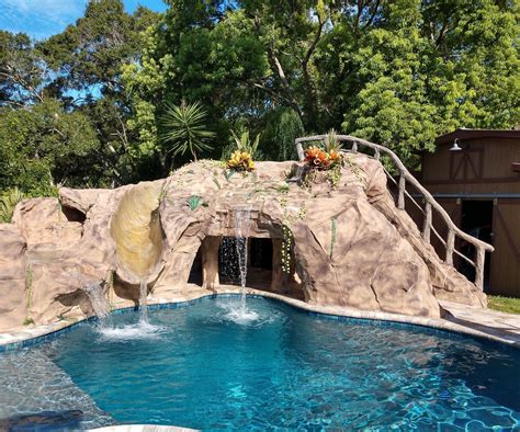 Backyard Pool Grotto With Slide And Hot Tub 8 Steps With Pictures Instructables