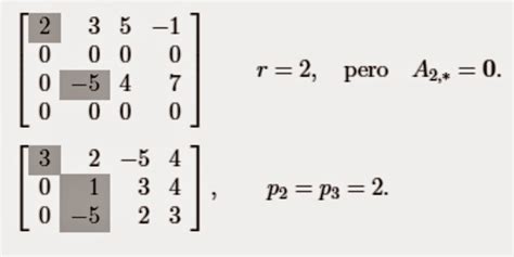 Algebra Lineal Matriz Escalonada Y Escalonada Reducida