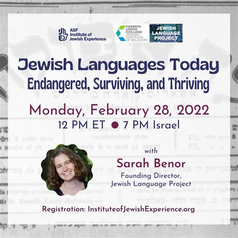 Jewish Languages Today Endangered Surviving And Thriving My Jewish