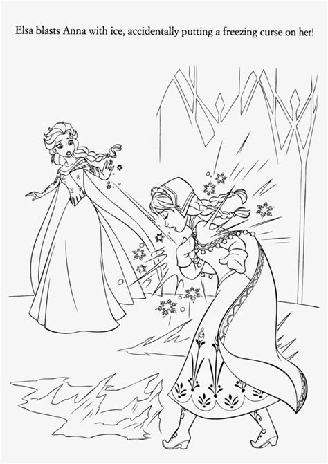 Download Elsa Disney Frozen Printable Coloring Page - BubaKids.com