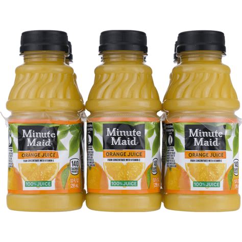 Minute Maid 100 Orange Juice 10 Fl Oz 6 Count