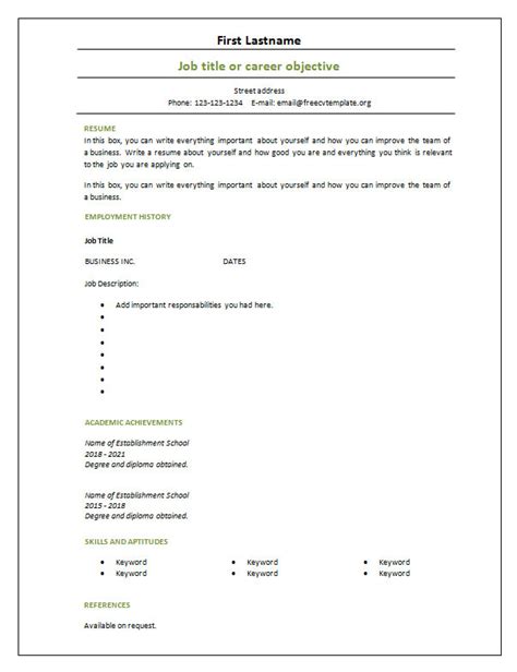Resume Fill Out Form Resume Sample