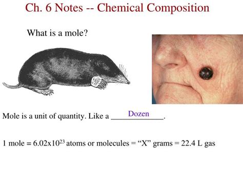 Ppt Ch 6 Notes Chemical Composition What Is A Mole Powerpoint