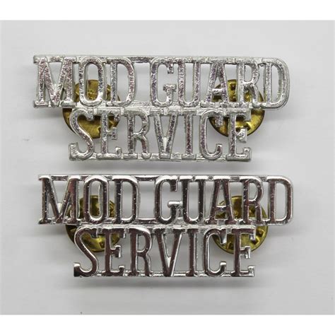 Pair Of Ministry Of Defence Guard Service Mod Guardservice Anodised
