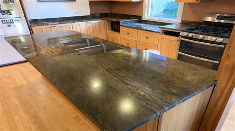 The right countertop balances function and style, making the space enjoyable and comfortable for everyone. Sangri-La Quartzite Kitchen Chicago | Granite Countertops ...