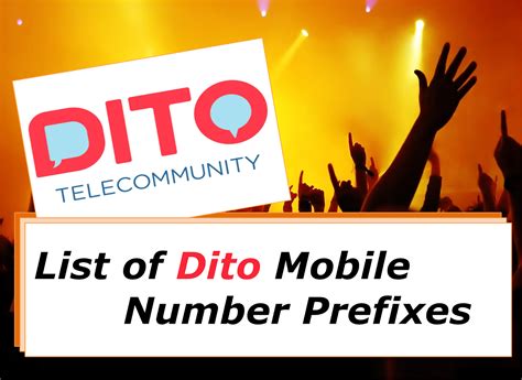 List Of Dito Mobile Number Prefixes 2021