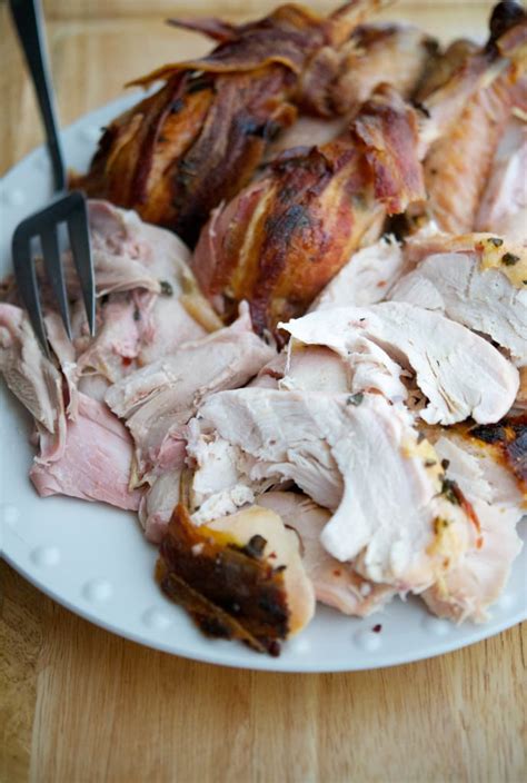 Line the sheet pan with foil for quick clean up. Maple Bacon Roasted Thanksgiving Turkey | Carrie's ...