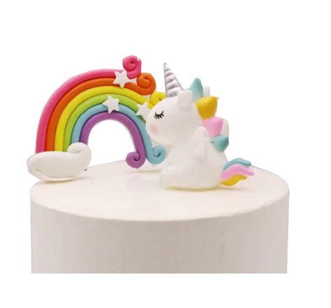 1024 x 1024 jpg pixel. Eenhoorn taartdecoratie met regenboog | Unicornwebshop.nl