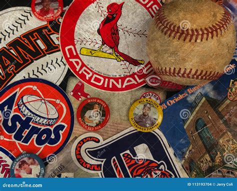 Major League Baseball Stickers Editorial Stock Image Image Of Vintage