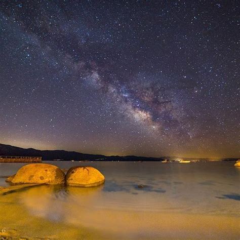The Milky Way Over Lake Tahoe Found Myself Settled At Speedboat Beach