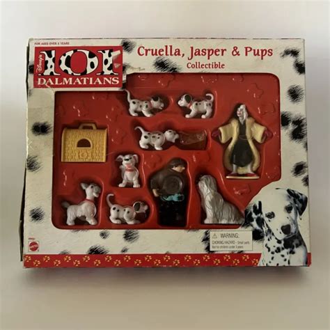 Disney Mattel 101 Dalmatians Cruella Jasper And Pups Collectible Figurine Set 2499 Picclick