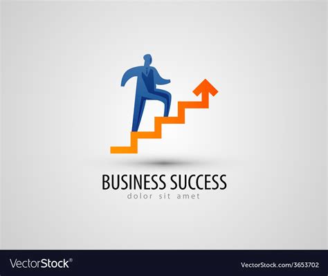 Business Logo Design Template Success Or Progress Vector Image