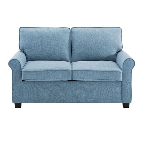 Mainstays Traditional Loveseat Sleeper with Memory Foam Mattress, Light