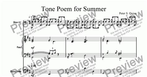 Tone Poem For Summer Download Sheet Music Pdf File