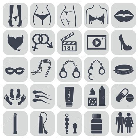 Sex Icons Set Symbol Xxx Stock Vector Image By Royalty 75504097
