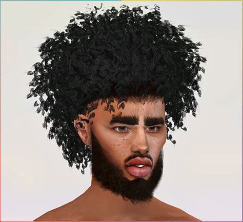 Curl Fro Sims Hair Male Sims Afro Hair Sims Black Hair