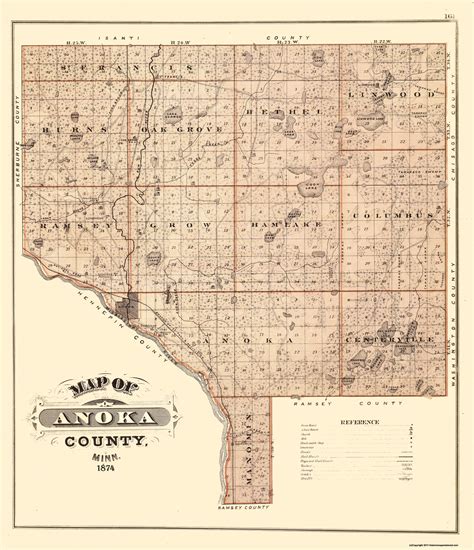 Anoka Minnesota Landowner - Andreas 1874 - 23 x 26.69 - Walmart.com